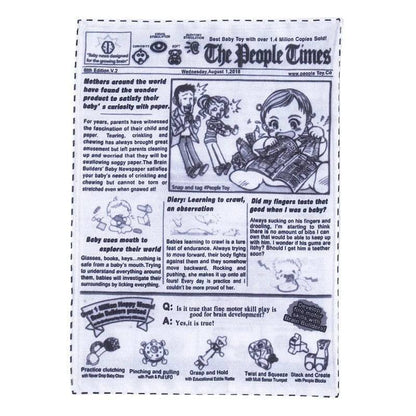 Noblias crinkle newspaper dog toy with crinkly paper texture, designed for playful dogs to chew and carry.