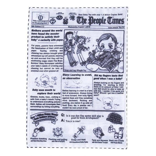 Noblias crinkle newspaper dog toy with crinkly paper texture, designed for playful dogs to chew and carry.