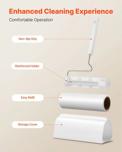 Noblias Pet Hair Lint Roller 3-pack with sticky rollers for removing pet hair from furniture and clothing.