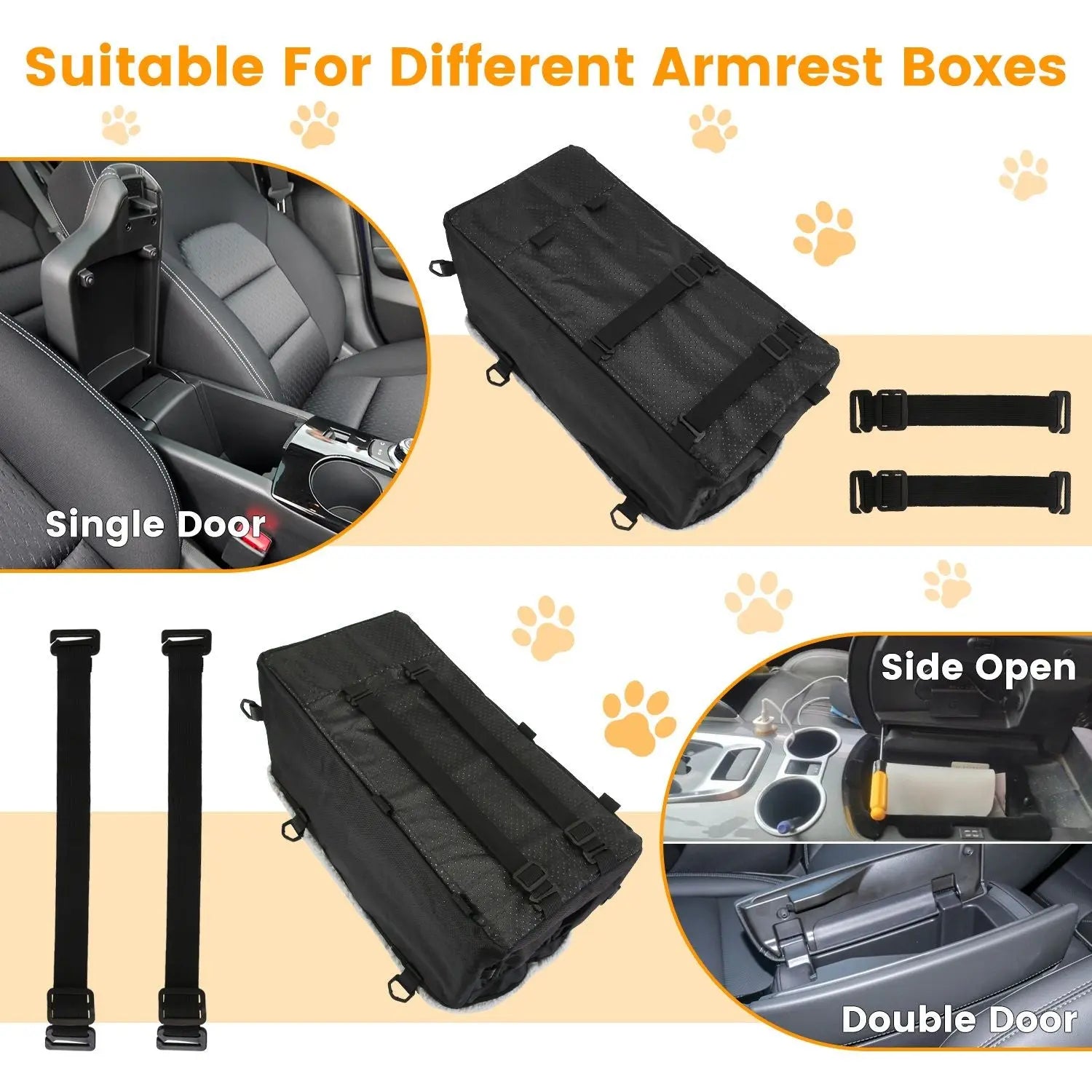 Small Noblias pet car seat with cozy console booster for dogs and cats, providing comfortable travel and secure seating.