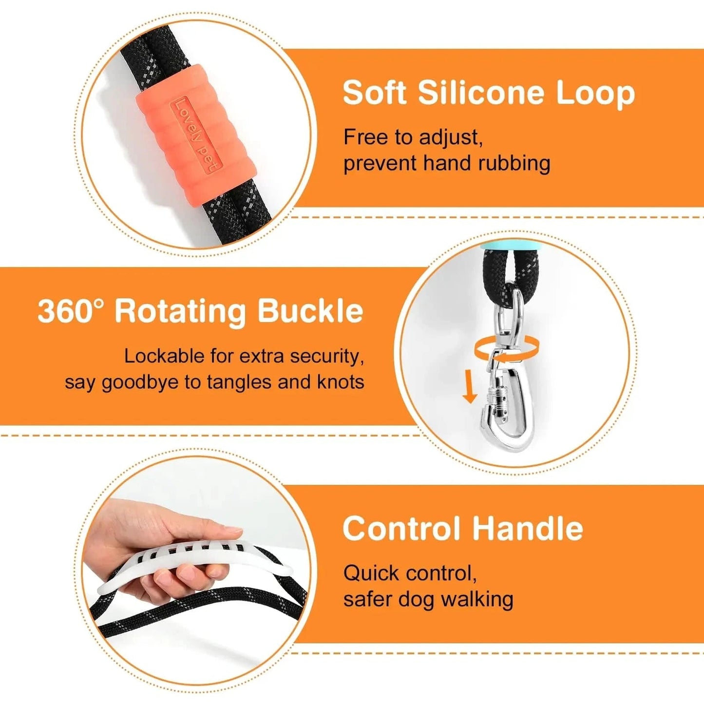 Noblias hands-free dog leash with adjustable waist belt, ideal for walking, jogging, and hiking with a secure clip and comfortable fit.