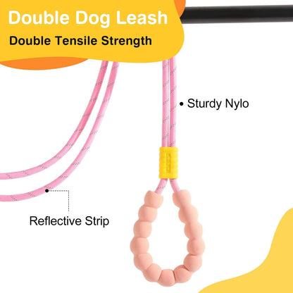 Noblias hands-free dog leash attached to waist, adjustable for walking, jogging, and hiking with a secure, comfortable fit.