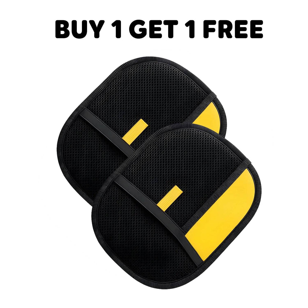 Two black Noblias pet hair remover gloves shown together as the buy one get one free pack.
