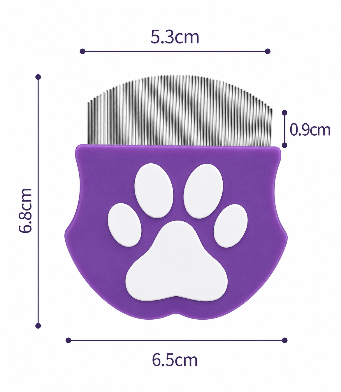 Purple Noblias Pet Face Cleaning Brush with soft bristles for gentle grooming of pets' faces and sensitive areas.