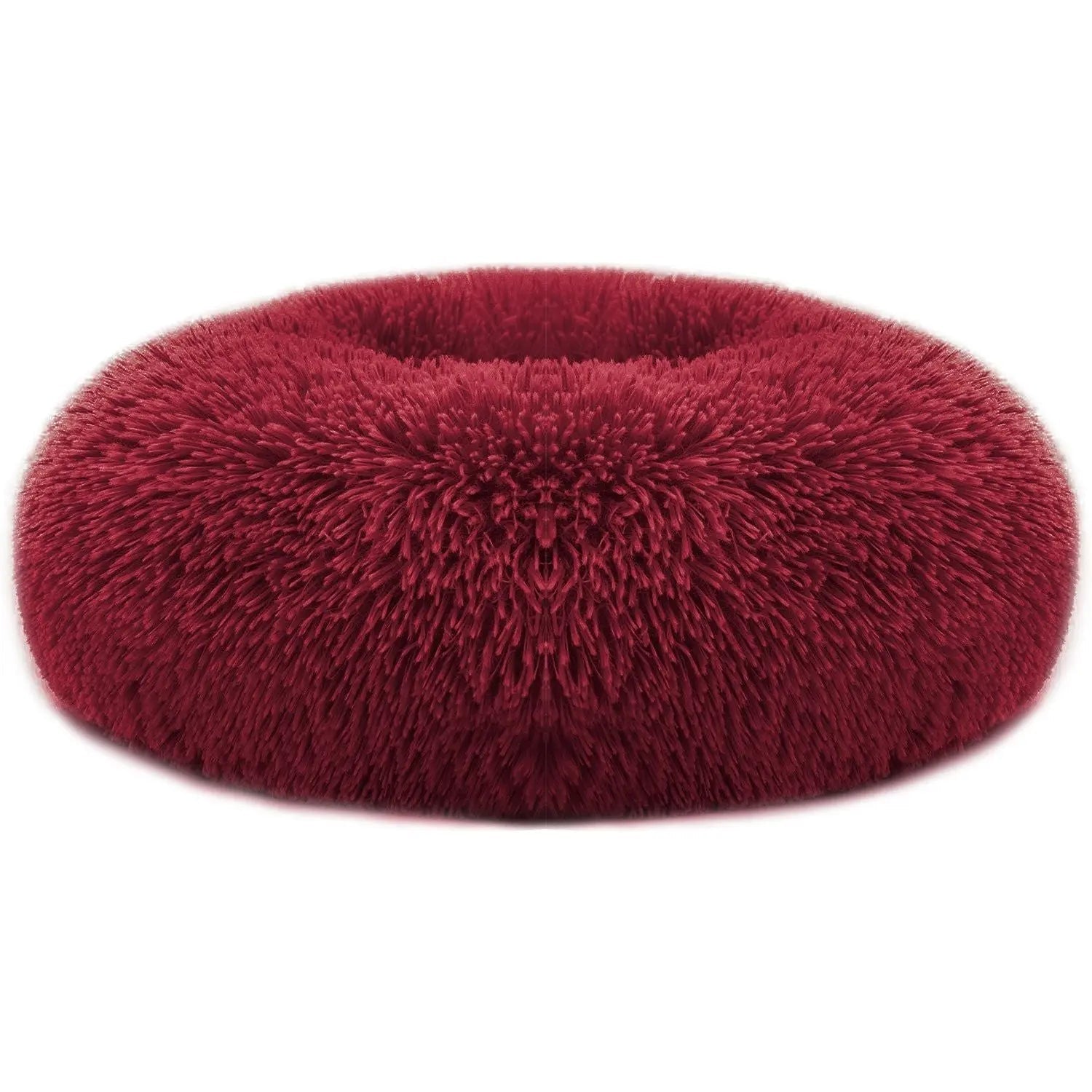 Brown Noblias soft fleece pet bed in cozy nest style for small dogs and cats up to 11 lbs, offering warmth and comfort.