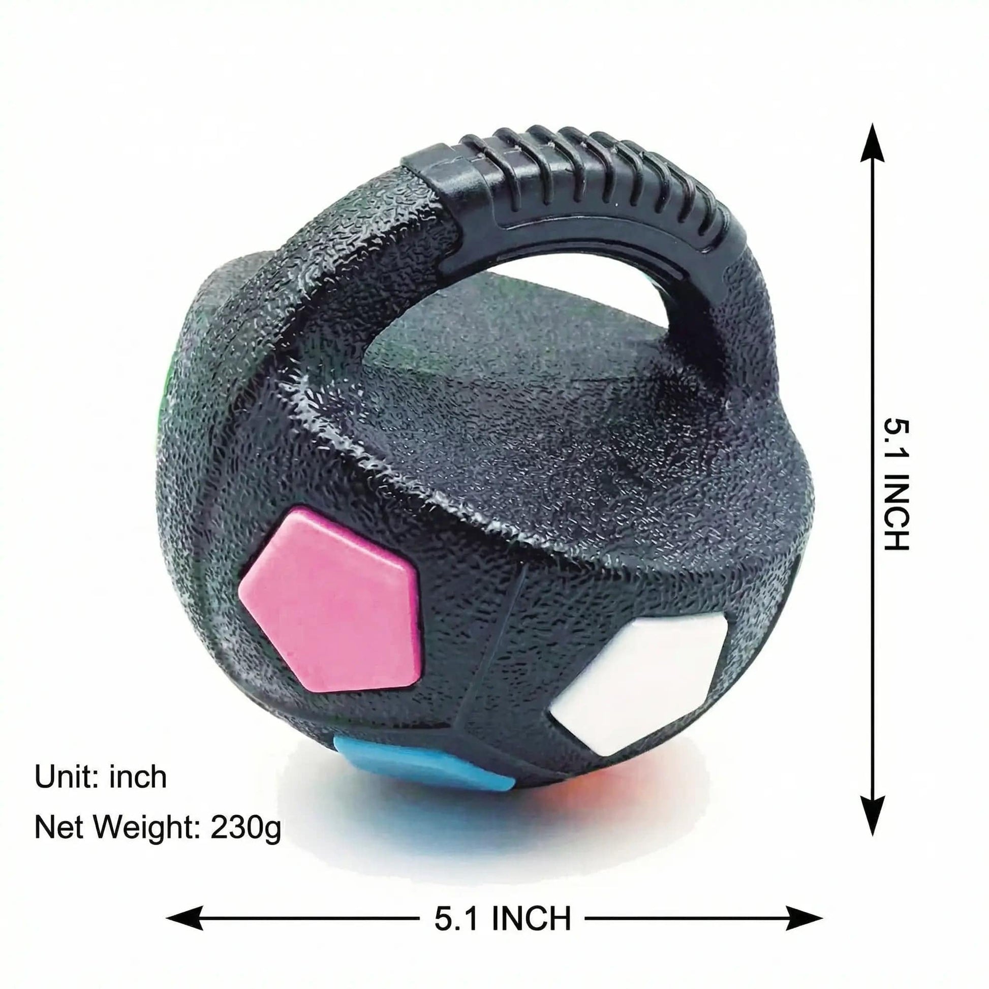 Transparent durable dog toy ball by Noblias for stress relief, chewing, and play, designed for dogs to enjoy and chew safely.