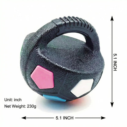 Transparent durable dog toy ball by Noblias for stress relief, chewing, and play, designed for dogs to enjoy and chew safely.