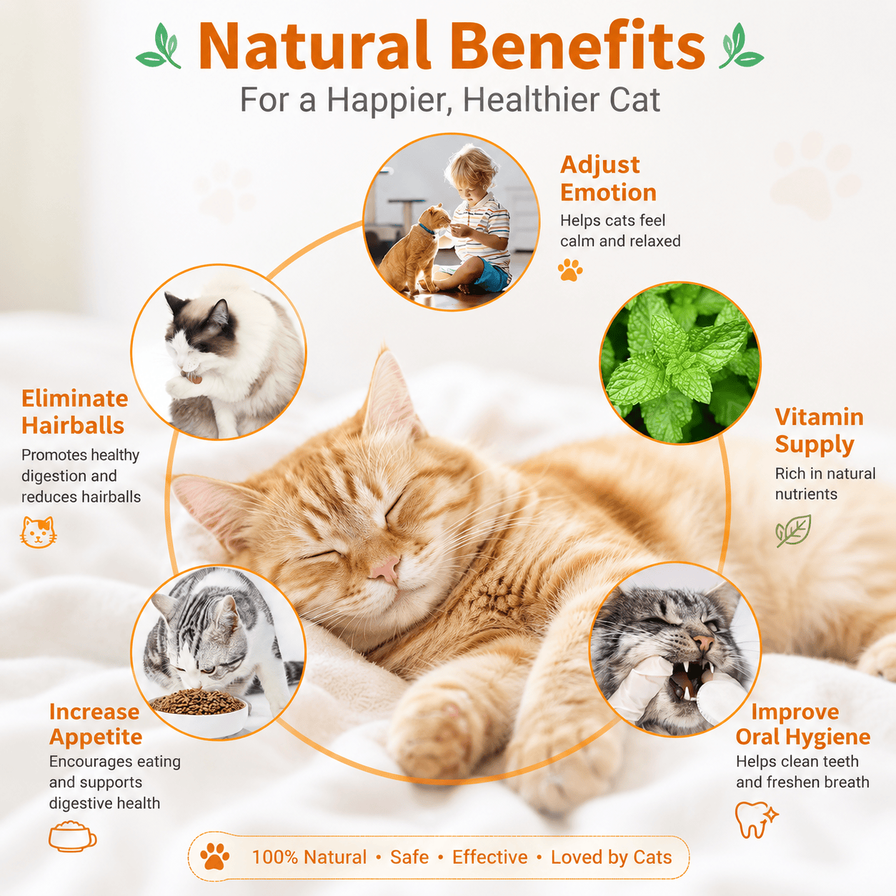 Set of four Noblias catnip and silvervine cat toy balls for cats to play with, featuring white and colorful designs.