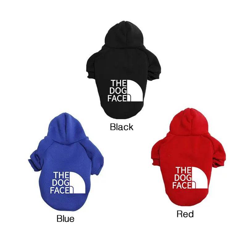 Red Noblias dog hoodie sweatshirt for small and medium dogs, cozy and comfortable pet sweatshirt with a hood.