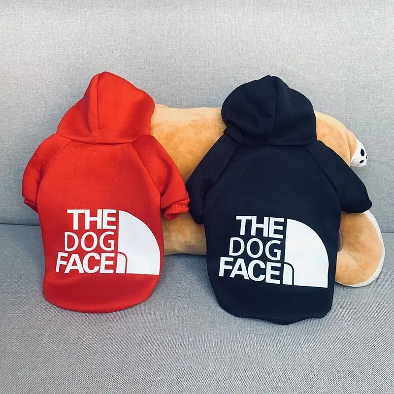 Red Noblias dog hoodie, cozy pet sweatshirt for small and medium dogs, soft fabric, perfect for chilly days.